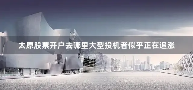 太原股票开户去哪里大型投机者似乎正在追涨